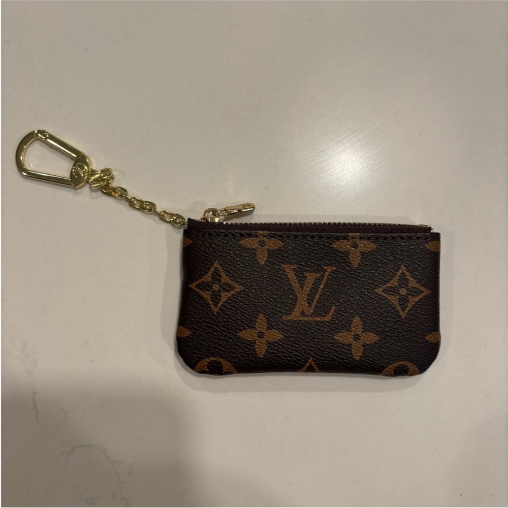 Unbranded Brown Monogram Key & Card Holder